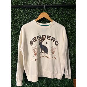 Sendero Provisions Jackalope Cream Crewneck Mens Sz Small